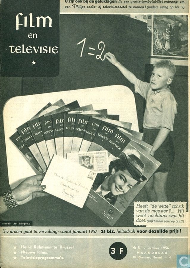 FILM EN TELEVISIE magazine side cover Issue 8 October 1956
