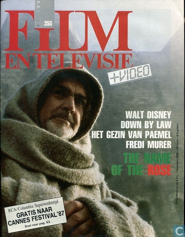 FILM EN TELEVISIE magazine side cover Issue 355 December 1986