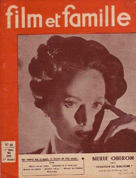 FILM ET FAMILLE magazine side cover Issue 66 May 1948
