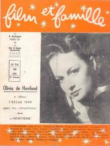FILM ET FAMILLE magazine side cover Issue 94 June 1950