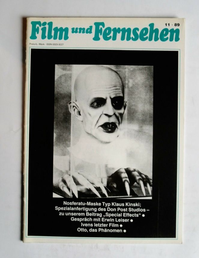 FILM UND FERNSEHEN magazine side cover Issue 11  1989
