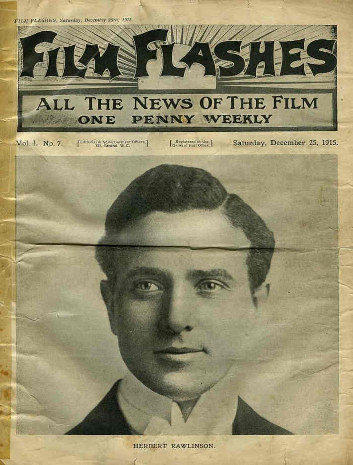 FILM FLASHES magazine side cover Issue 7 25 December 1915