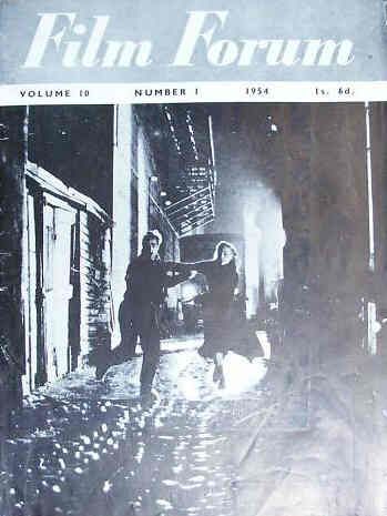 FILM FORUM (UK) magazine side cover Vol 10 # 1 1954