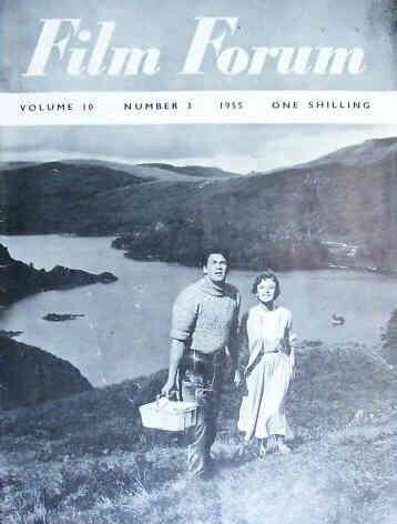FILM FORUM (UK) magazine side cover Vol 10 # 3 1955