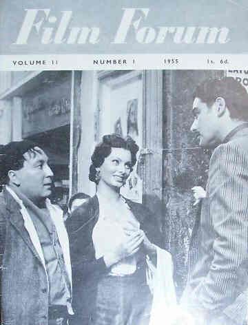 FILM FORUM (UK) magazine side cover Vol 11 # 1 1955