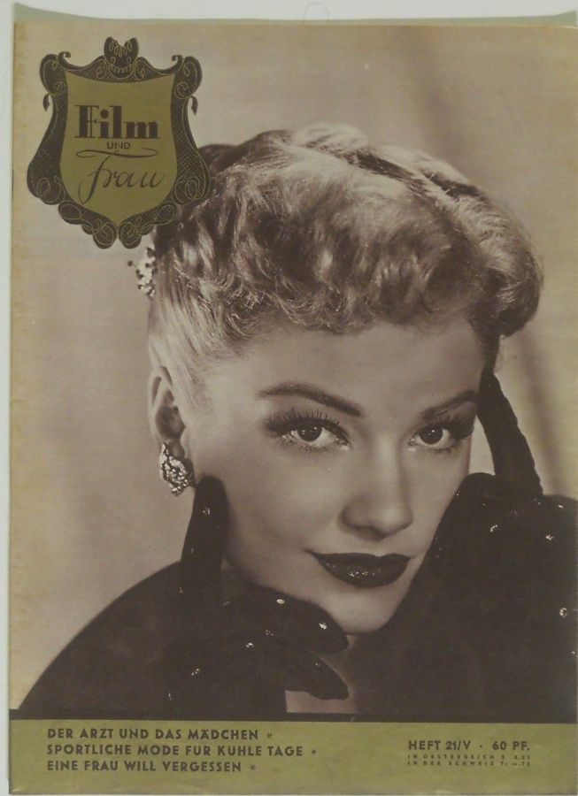 FILM UND FRAU magazine side cover Issue 21  1953