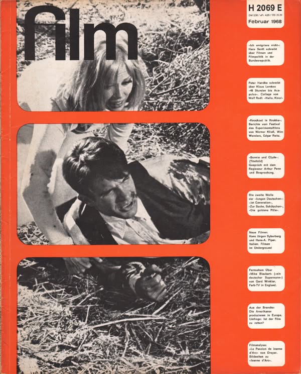 FILM/FERNSEHEN UND FILM magazine side cover Issue 2 February 1968