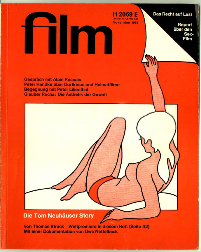 FILM/FERNSEHEN UND FILM magazine side cover Issue 11 November 1968