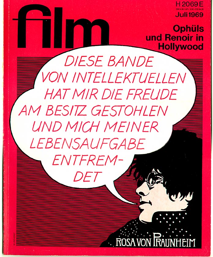 FILM/FERNSEHEN UND FILM magazine side cover Issue 7 July 1969