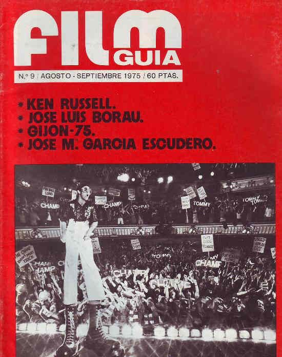 FILM GUIA magazine side cover Issue 9 August/September 1975