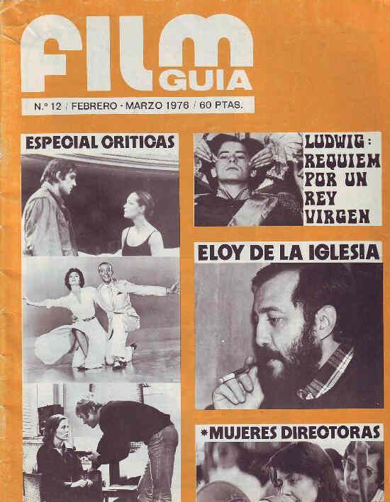FILM GUIA magazine side cover Issue 12 February/March 1976