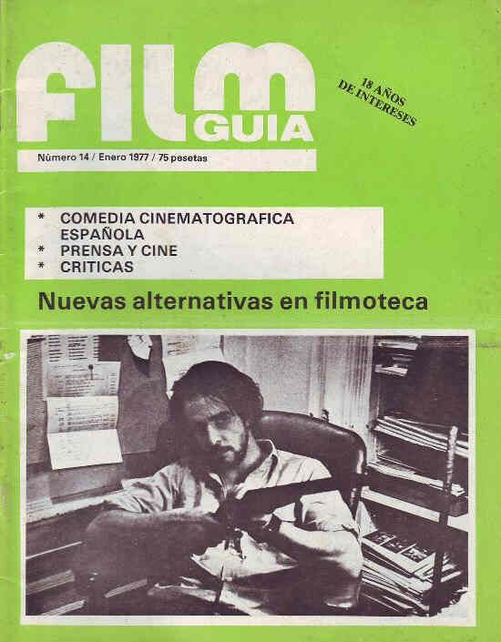 FILM GUIA magazine side cover Issue 14 January 1977