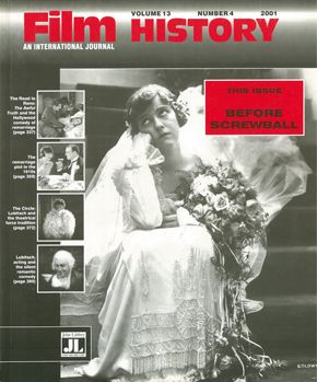 FILM HISTORY magazine side cover  Vol 13 # 4  2001