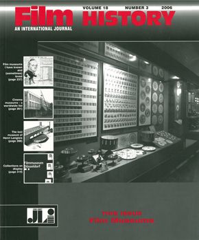 FILM HISTORY magazine side cover  Vol 18 # 3  2006