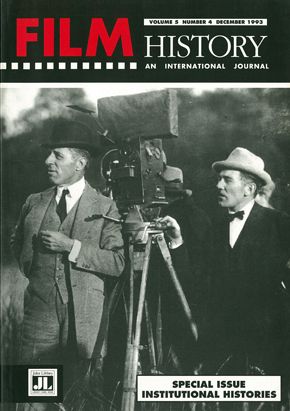 FILM HISTORY magazine side cover  Vol 5 # 4 December 1993