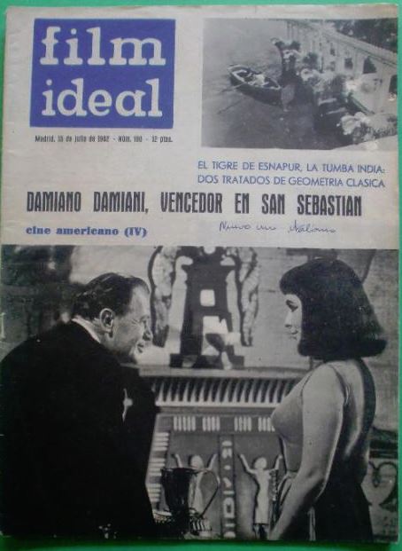 FILM IDEAL magazine side cover Issue 100 15 July 1962