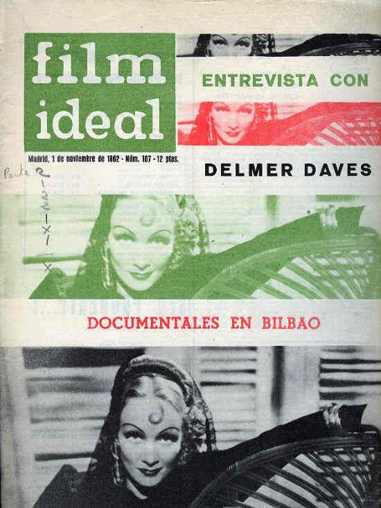 FILM IDEAL magazine side cover Issue 107 1 November 1962