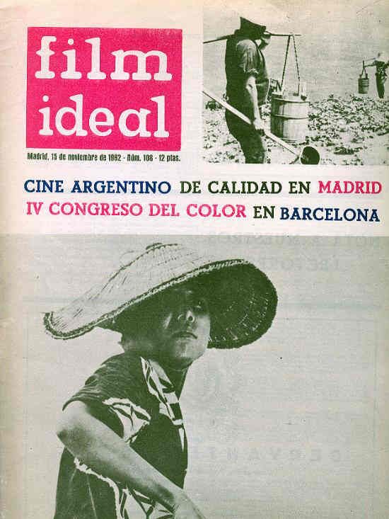 FILM IDEAL magazine side cover Issue 108 15 November 1962