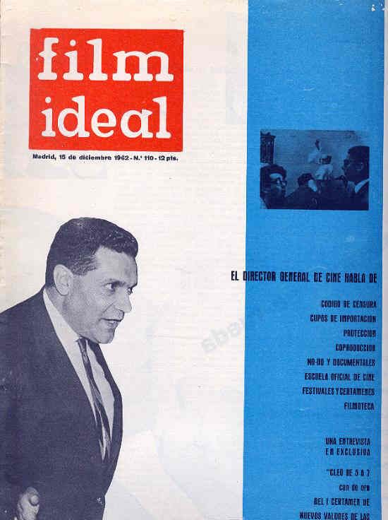 FILM IDEAL magazine side cover Issue 110 15 December 1963