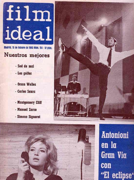 FILM IDEAL magazine side cover Issue 114 15 February 1963