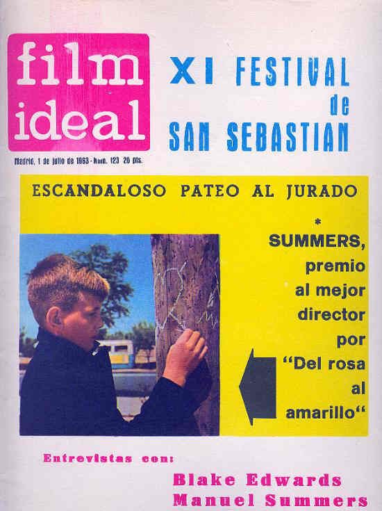 FILM IDEAL magazine side cover Issue 123 1 July 1963