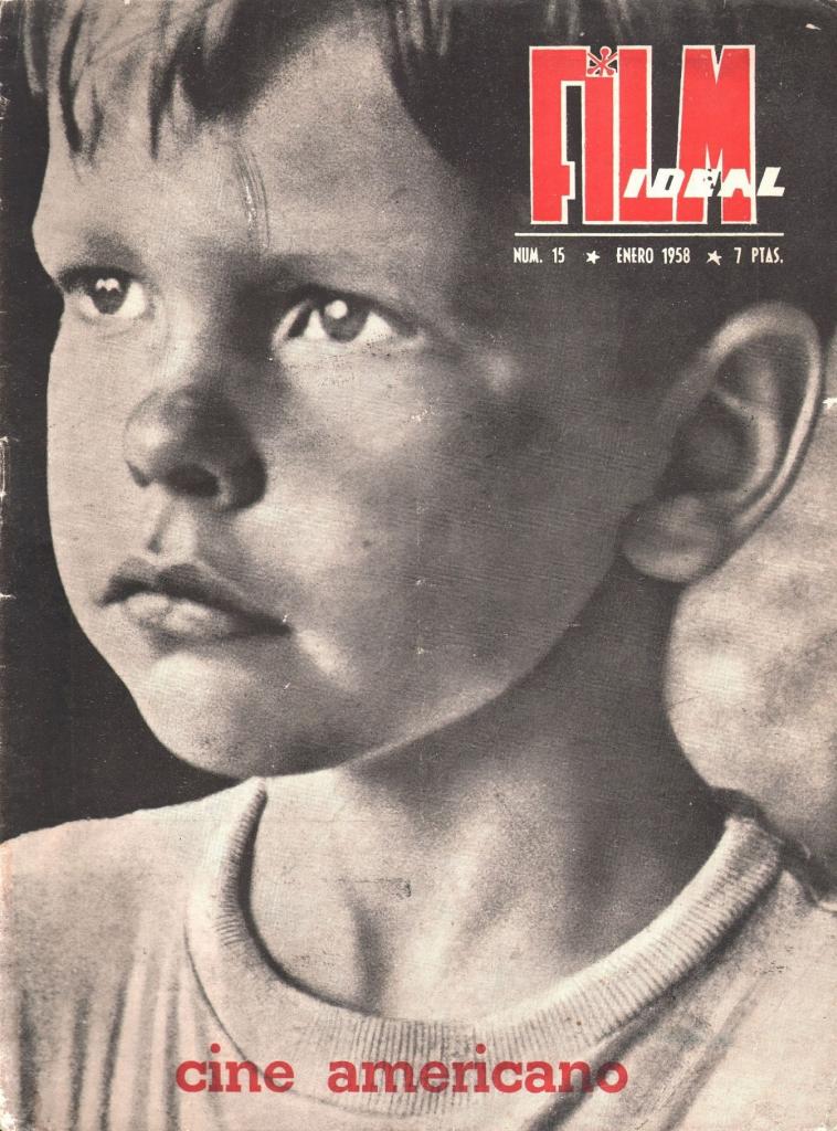 FILM IDEAL magazine side cover Issue 15 January 1958