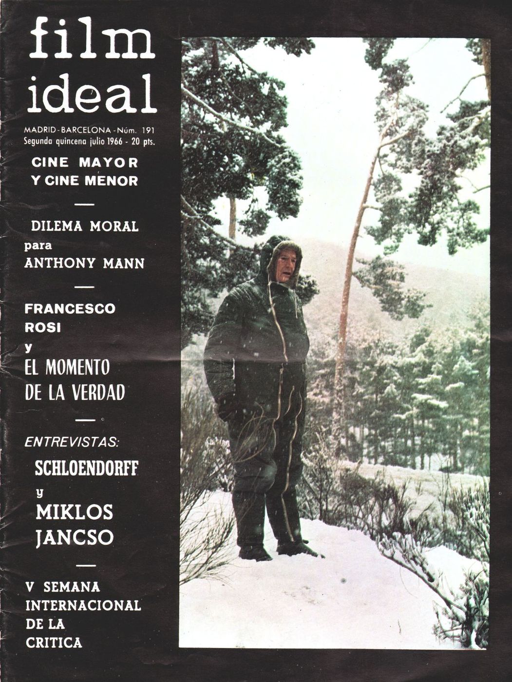 FILM IDEAL magazine side cover Issue 191 15 July 1966