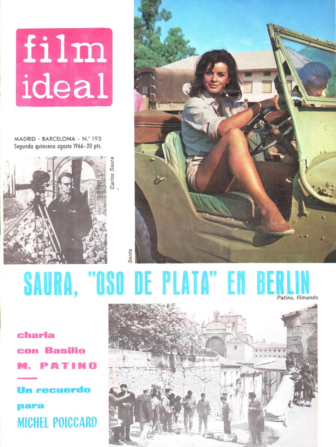 FILM IDEAL magazine side cover Issue 193 15 August 1966