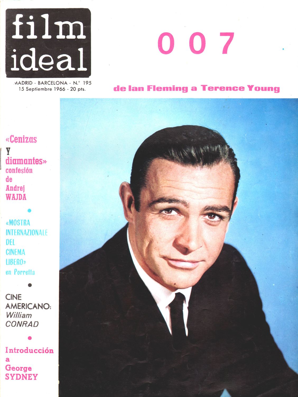 FILM IDEAL magazine side cover Issue 195 15 September 1966