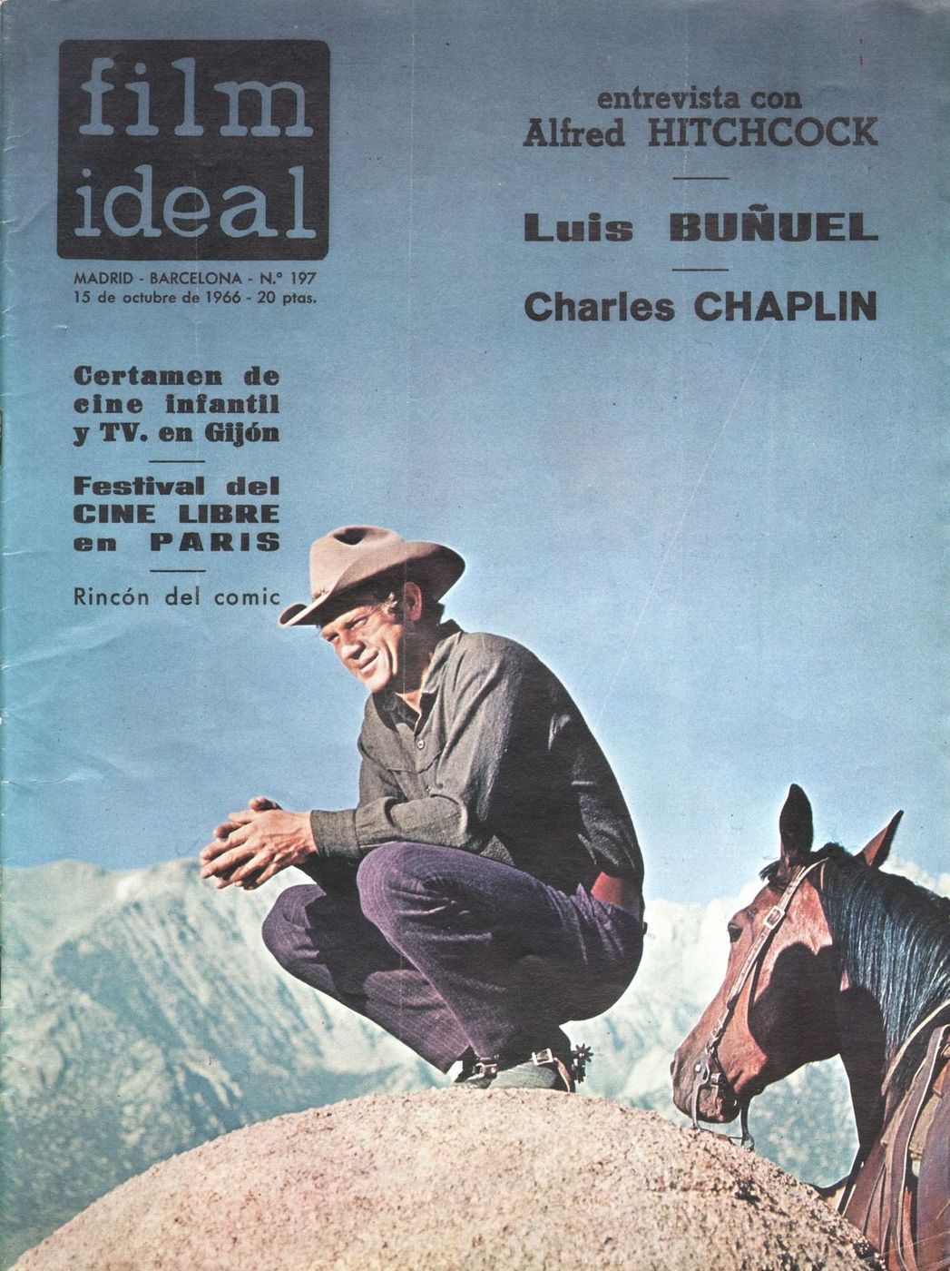 FILM IDEAL magazine side cover Issue 197 15 October 1966