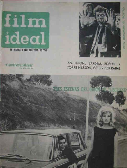FILM IDEAL magazine side cover Issue 86 15 December 1961