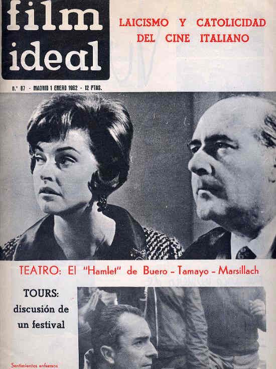 FILM IDEAL magazine side cover Issue 87 1 January 1962