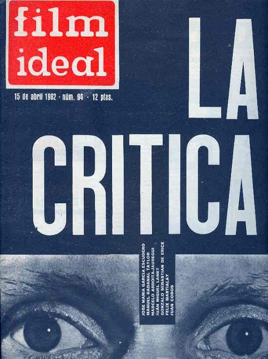 FILM IDEAL magazine side cover Issue 94 15 April 1962