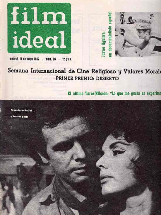 FILM IDEAL magazine side cover Issue 96 15 May 1962