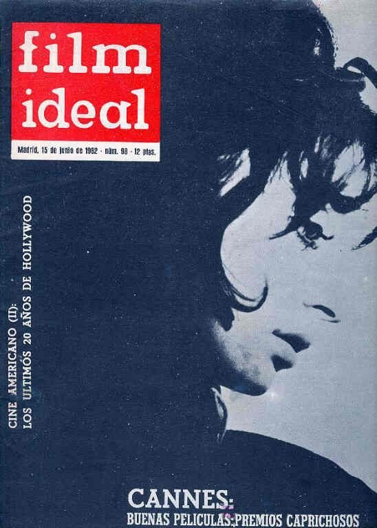 FILM IDEAL magazine side cover Issue 98 15 June 1962