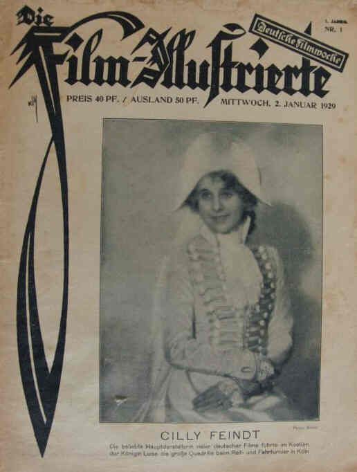 FILM-ILLUSTRIERTE | DIE magazine side cover 2 January 1929