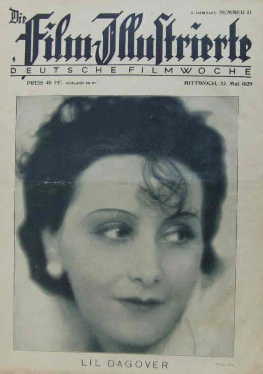 FILM-ILLUSTRIERTE | DIE magazine side cover 22 May 1929