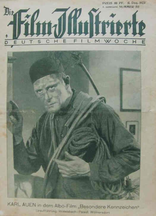 FILM-ILLUSTRIERTE | DIE magazine side cover 11 December 1929