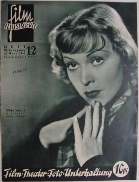 FILM ILLUSTRIERTE (1929-43) magazine side cover Issue 12  1941