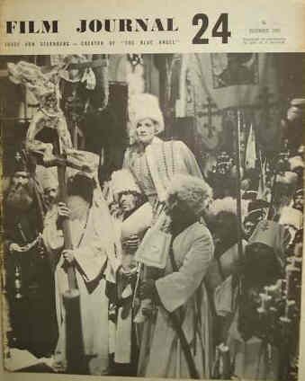 FILM JOURNAL magazine side cover Issue 24 December 1965