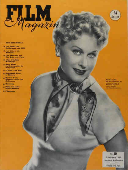 FILM MAGAZIN magazine side cover Issue 10  1958
