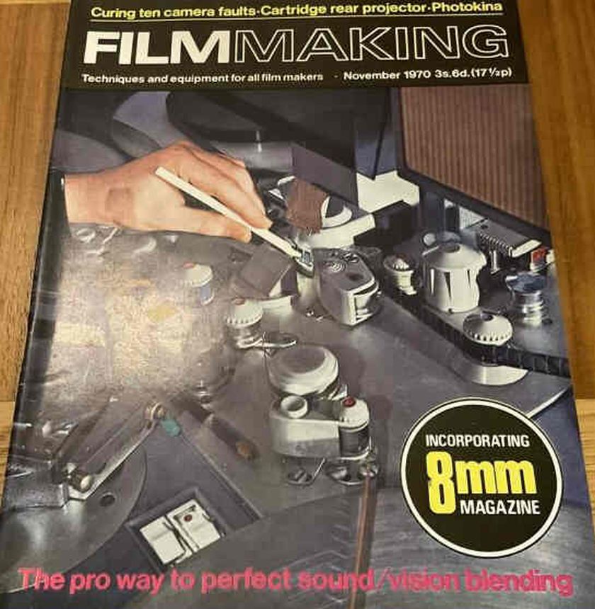 FILM MAKING magazine side cover Issue 3 November 1970