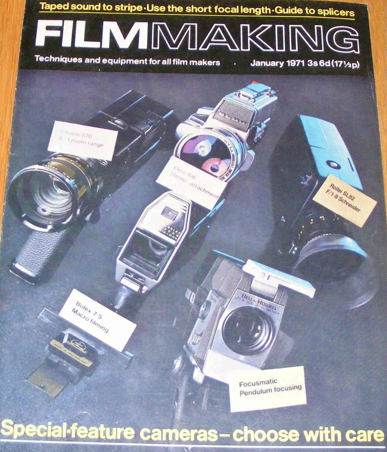 FILM MAKING magazine side cover Issue 5 January 1971