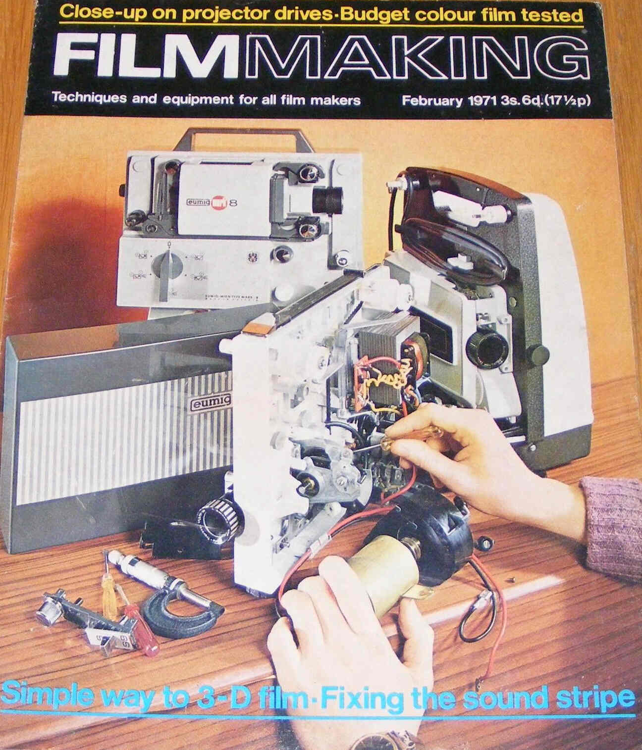 FILM MAKING magazine side cover Issue 6 February 1971