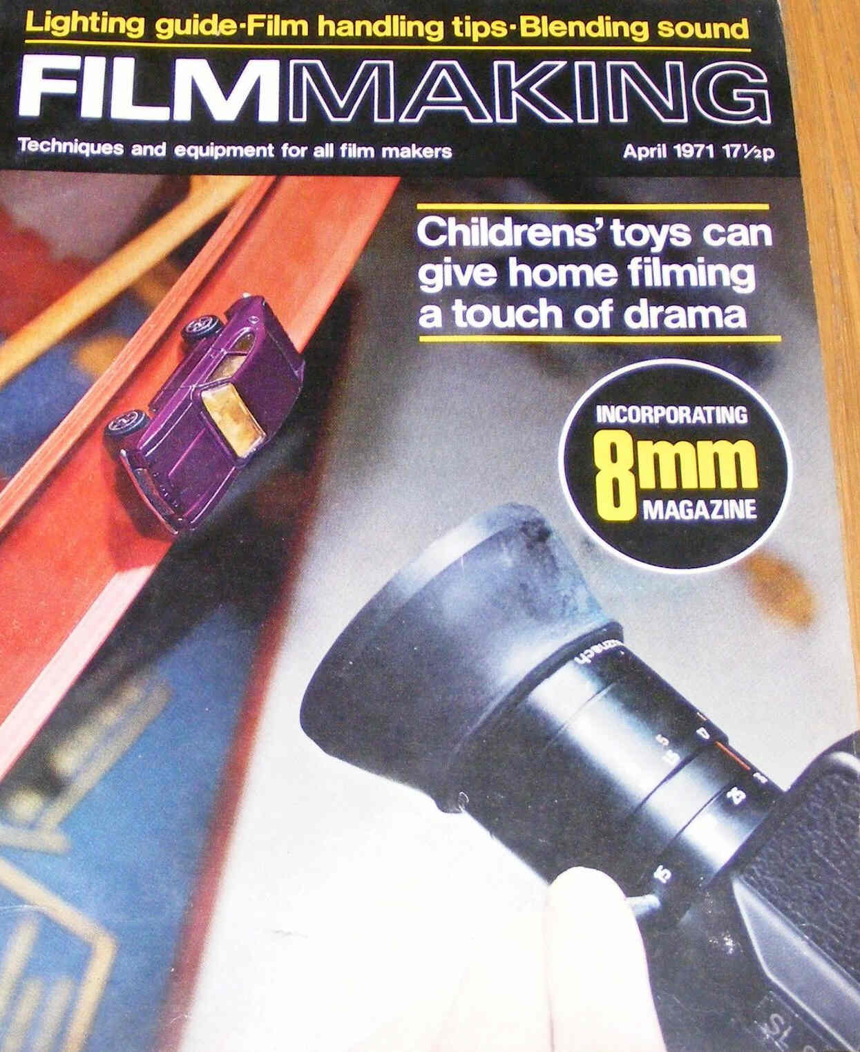FILM MAKING magazine side cover Issue 8 April 1971