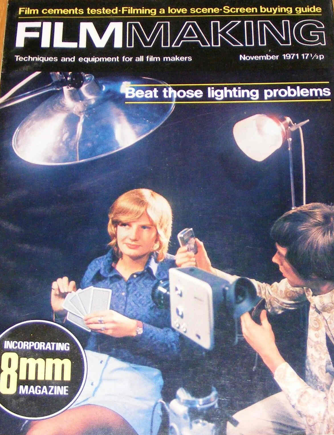FILM MAKING magazine side cover Issue 15 November 1971