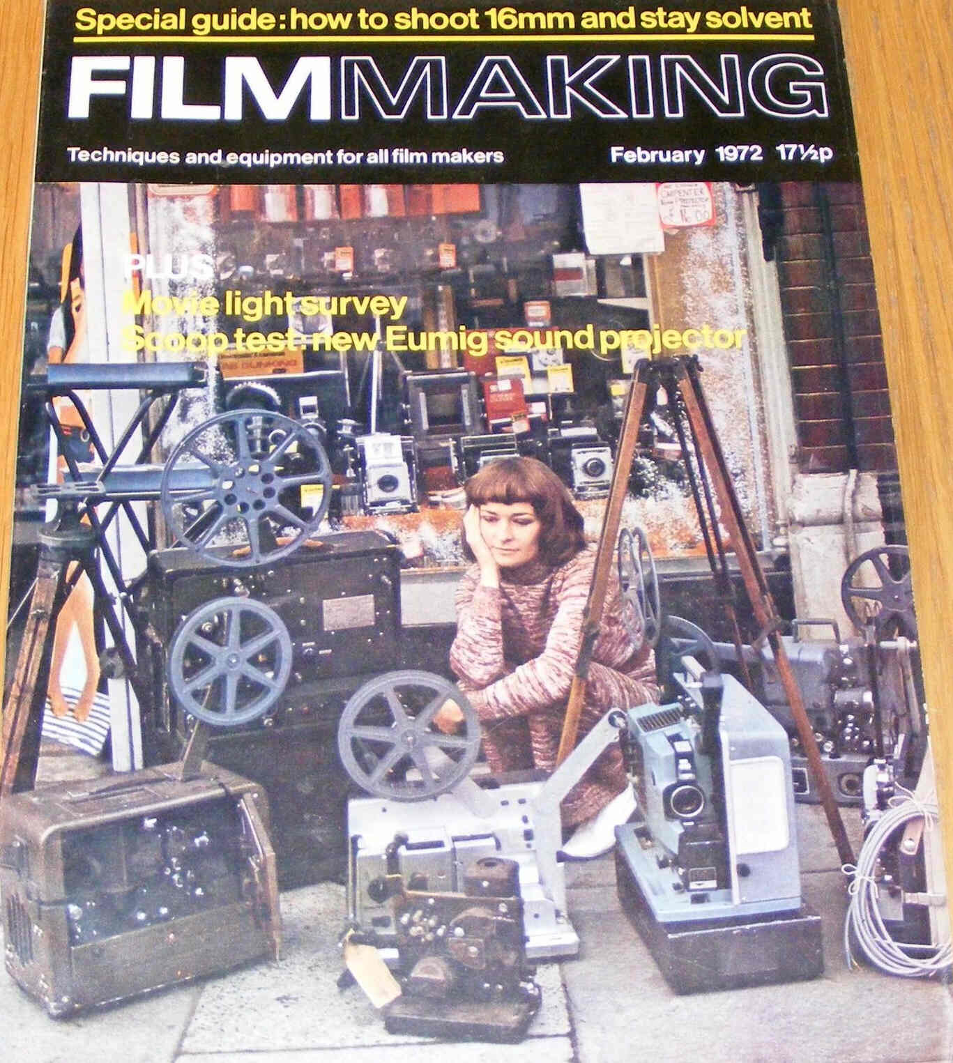 FILM MAKING magazine side cover Issue 18 February 1972