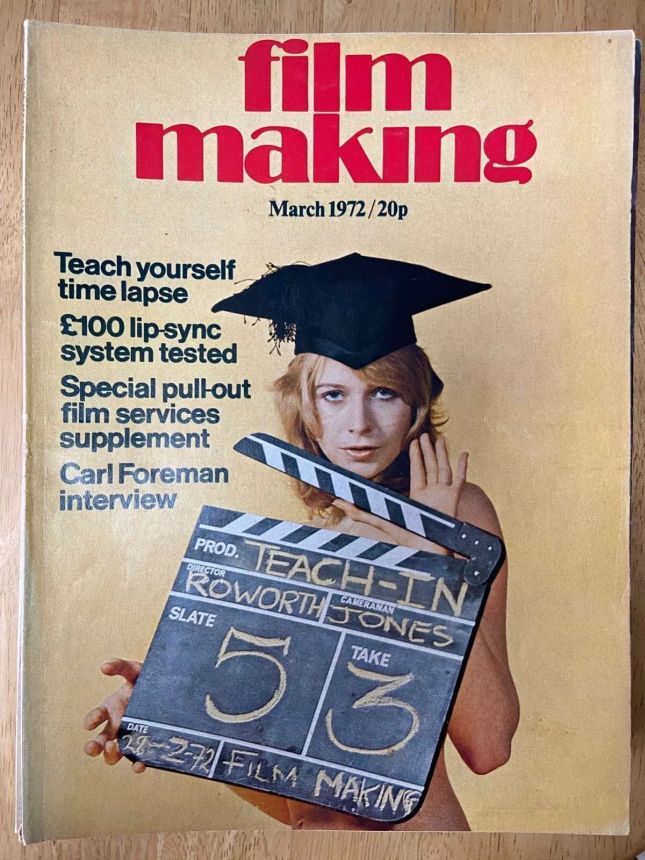 FILM MAKING magazine side cover Issue 19 March 1972