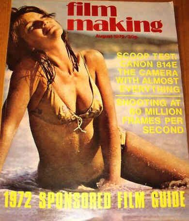 FILM MAKING magazine side cover Issue 24 August 1972