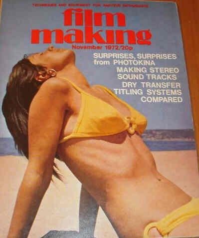 FILM MAKING magazine side cover Issue 27 November 1972
